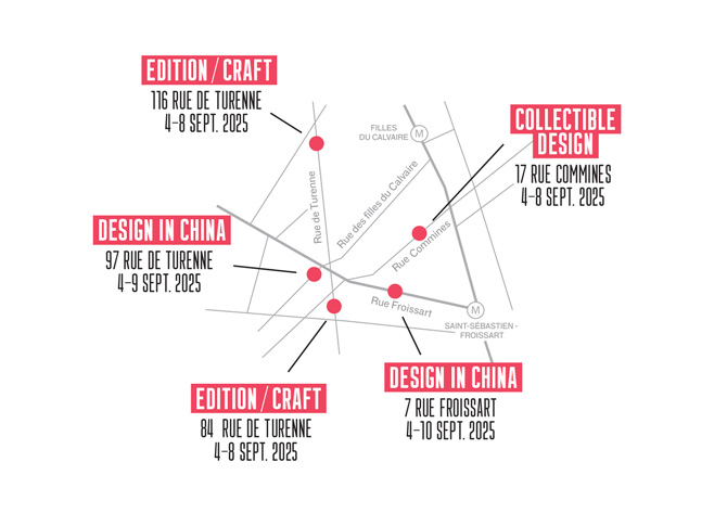 Plan - Map - 5 adresses - Paris Design Week Factory - Sept-2025