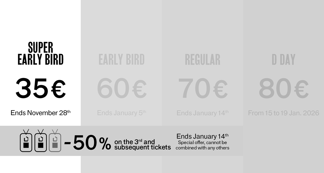 Ticket - Badge - Maison&Objet Paris - Jan. 15-19, 2026 - Tarifs - Rates