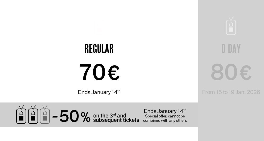 Ticket - Badge - Maison&Objet Paris - Jan. 15-19, 2026 - Tarifs - Rates