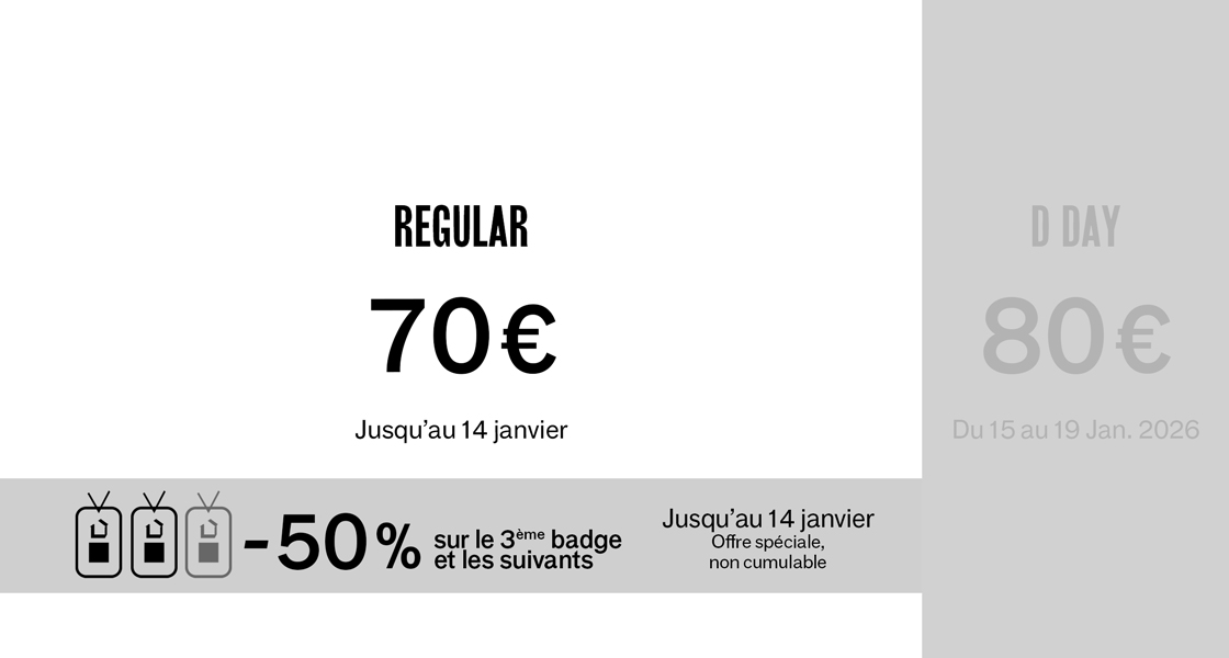 Ticket - Badge - Maison&Objet Paris - 15-19 Jan. 2026 - Tarifs - Rates