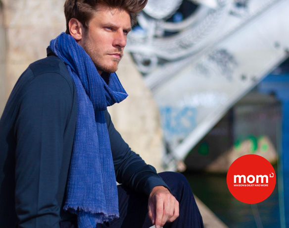 AV08 PARIS | TORTUGA BAY ORGANIC COTTON DENIM SCARF - mom - Maison&Objet