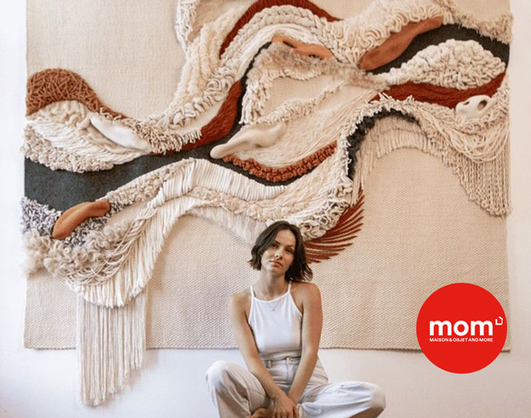 TAKE SOME ROPE / GALERIE SANA MOREAU | TAPISSERIE "CHOICE". ARTISTE : YULIA TISHCHENKO. PIÈCE UNIQUE, SIGNÉE - mom - Maison&Objet