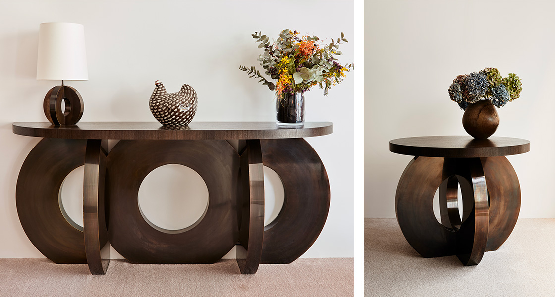 Paris Design Week - Magazine - 4-13 Sept. 2025 - Nouveaux lieux - New places - Console – Cercle – Lampe – Kostia : Table – Gueridon – Cercle – Kostia ©DR