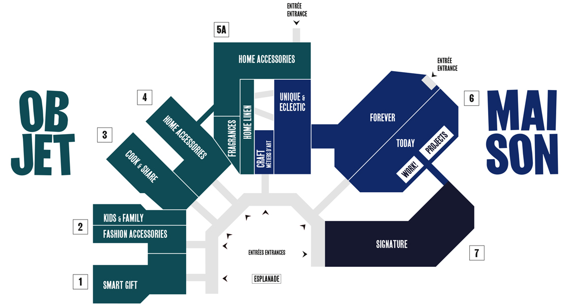 Maison&Objet Paris - 24-28 Mar. 2022 - Plan/Map - Secteurs/sectors