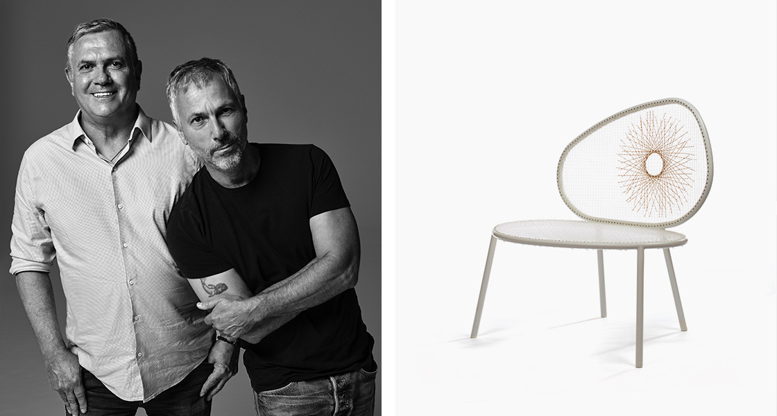 Humberto & Fernando Campana ©Bob Wolfenson - Cadeira Raquete Branca, Estudio Campana Photo ©Fernando Laszlo