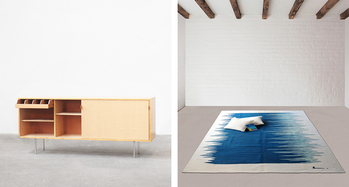 Deco Trends - Maison&Objet x Catawiki - Sideboard par Florence Knoll pour Knoll International / Fulden Topaloglu - Studio Kali - Rug - Yakamoz No 4 Kilim Rug