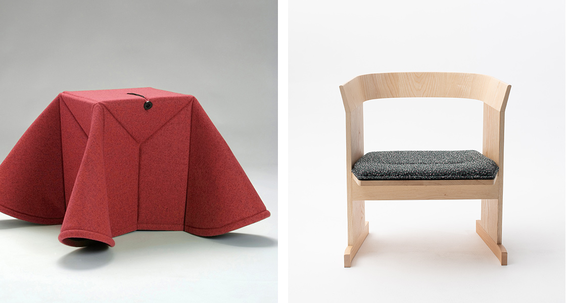 Gregory Lacoua - Talents & Awards - Maison&Objet - GLacoua Tapis tabouret © Véronique Huyghe / Fauteuil Impérial fond blanc © DR 