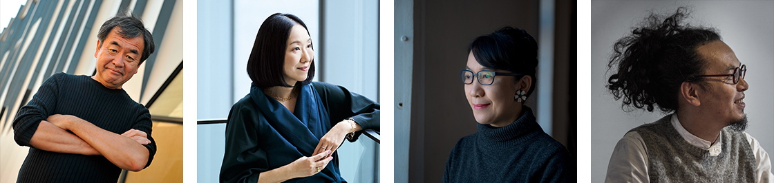 Rising Talent Awards Japon-Japan - Talents & Awards - Maison&Objet - Jury Kengo Kuma ©J.C. Carbonne, Noriko Kawakami ©Kenichi Yamaguchi, Ryuko Kida ©Hironori Tsukue, Jo Nagasaka ©Yuriko Takagi