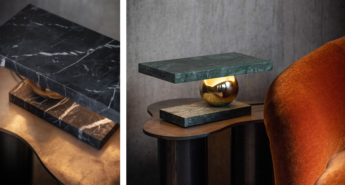 Précieuses matières - Precious materials - Deco Trends - Maison&Objet - lampe de table Corbel de Bert Frank - © DR